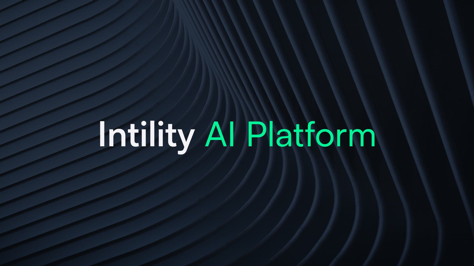 Abstract architectural background photo with Intility AI Platform displayed on top